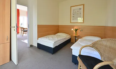 Schlafzimmer 2 Einzelbetten Wohnung 8