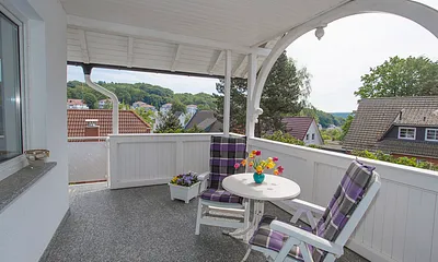 Balkon Fewo 2, ist aber auch (nur) der Zugang zu Fewo 3.