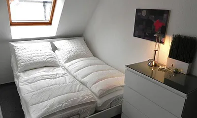 Zweites Schlafzimmer  mit Doppelbett