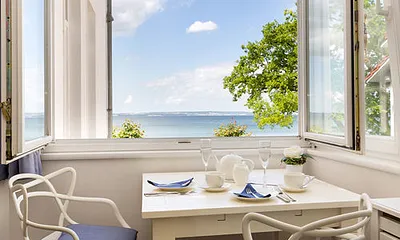 Die Ferienwohnung hat vom Eßplatz aus ...