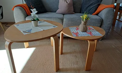 Wohnzimmer mit Schlafsofa