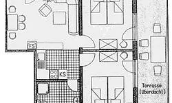Grundriss Wohnung 3 mit Südbalkon