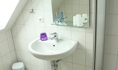 Bad mit Dusche und WC