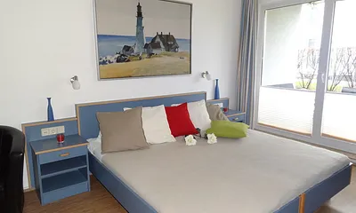 Das große gemütliche Doppelbett