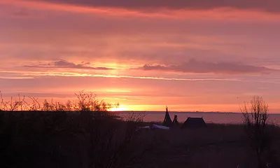 Sonnenaufgang über dem Bodden