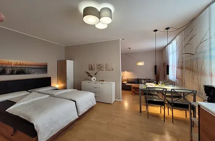 kombiniertes Wohn-/Schlafzimmer 