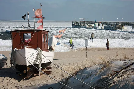 Seebrücke Koserow zur Winterzeit