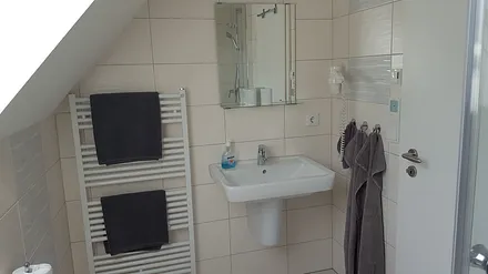 Das Bad mit Haartrockner, Radio und FBH