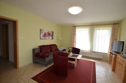 FeWo     Nr 2 WZ mit Schlafcouch ausziehbar und Terrasse ,WLAN Anschluss Kostenfrei