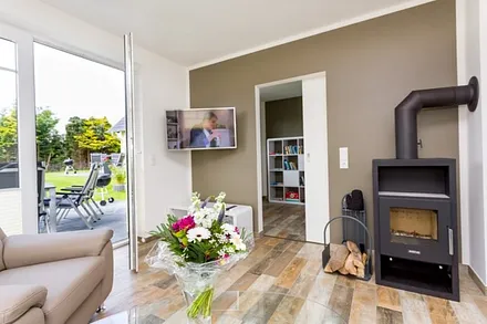 Wohnzimmer mit Kaminofen