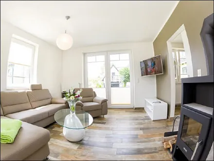 Wohnzimmer mit Kaminofen