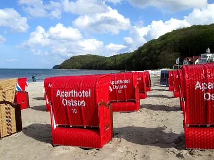 STRANDKORB 10  (Korbnummer ZEHN) von Mai bis September ohne Aufpreis