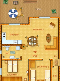 Grundriss Erdgeschosswohnung