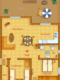 Grundriss Erdgeschoss mit Terrasse