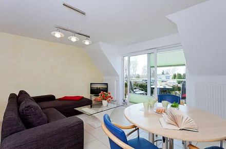 Ferienwohnung für 4 Personen mit Eckcouch ( ausziehbar für 1 zusätzliche Person)