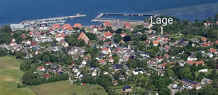 Lage des Ferienhauses, ca. 200 m vom Hafen