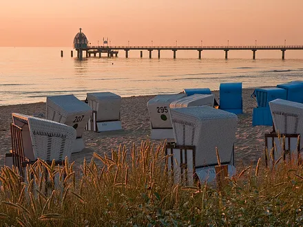Ostseestrand Zinnowitz mit Seebrücke