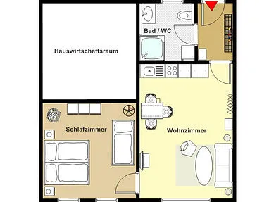 alle Zimmer liegen auf einer Ebene