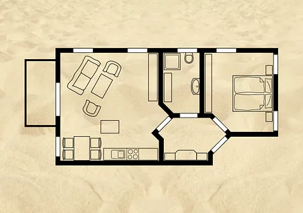 Haus Lotsenberg - Ferienwohnung Abendrot - Grundriss