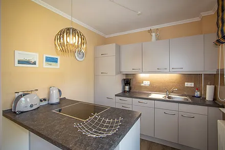 Neue Küchenzeile mit Geschirrspüler, Kühlschrank, Backoffen, Mikrowelle und alles was eine Küche braucht. 