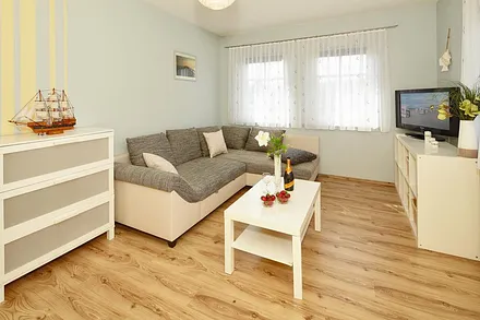 Schlafcouch im Wohnzimmer