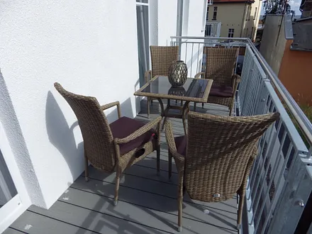 seitlicher Balkon