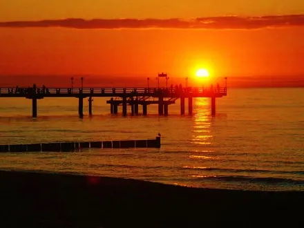 Sonnenuntergang Seebrücke Heiligendamm