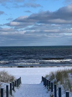 Strand im Winter