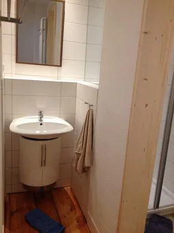 modernes Bad mit Dusche und WC