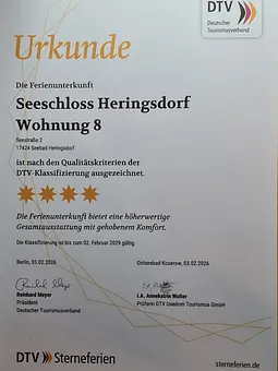 Sterneurkunde des Deutschen Tourismusverbandes