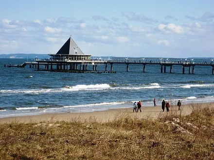 Die Heringsdorfer Seebrücke - in wenigen Minuten zu Fuß zu erreichen.