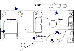 - Grundriss des Appartements - 