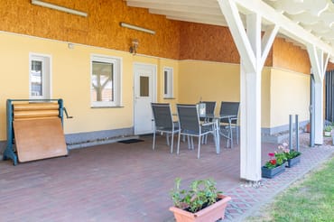 Überdachte Sitzecke