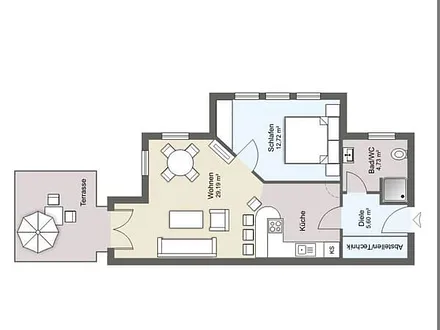 Grundriss (nicht Maßstabsgetreu)