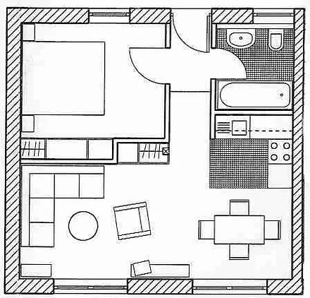 Grundriss ( ohne Badewanne, mit Dusche )