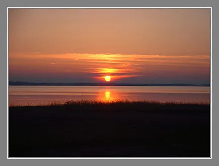 Sonnenuntergang - Blick von der Terasse