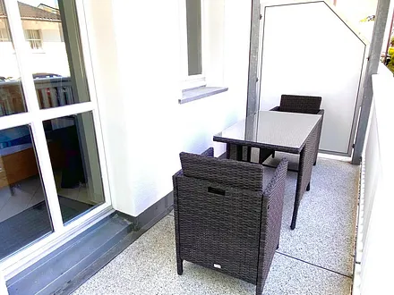 Der schöne Balkon vor dem Schlafzimmer 