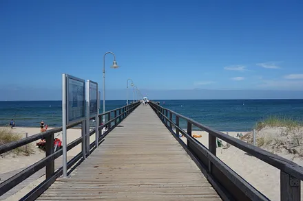 Auf der Seebrücke in Göhren.