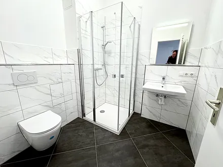 Das Bad unserer Ferienwohnung.