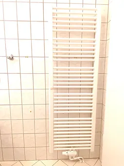 Handtuchtrocknungsheizkörper im Bad 