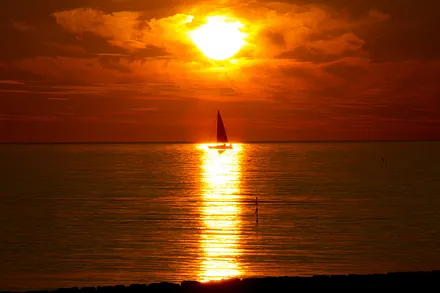 Sonnenuntergang in Dranske