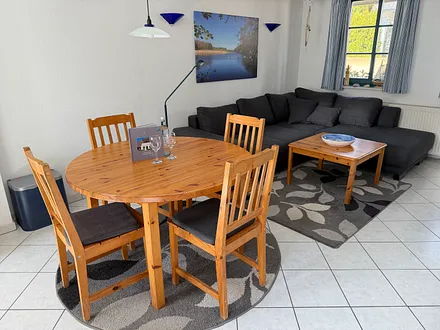 Die Sitzecke im Wohnzimmer