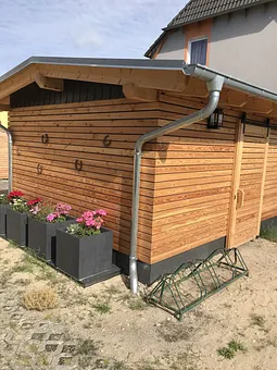 Hier steht ihr Fahrrad trocken und abgeschlossen 