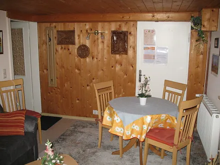 Essecke im Wohnzimmer