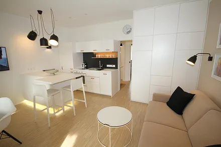 Wohnzimmer mit Küchenzeile