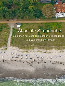 Nur 30 Meter und Sie sind am 9 km langen Sandstrand!