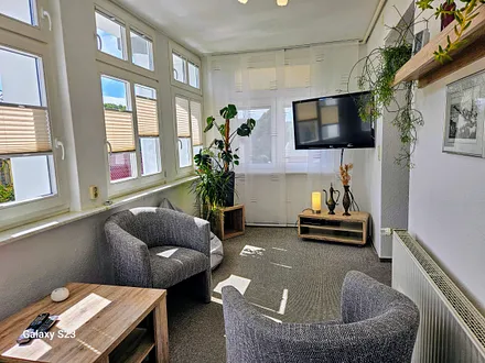 Veranda ist hell und freundlich 