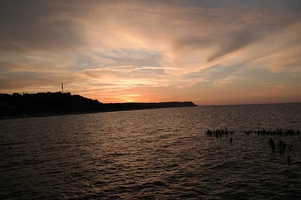 Sonnenuntergang vom Strand aus