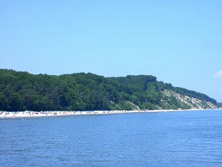 Blick vom Seesteg auf die Steilküste Bansin