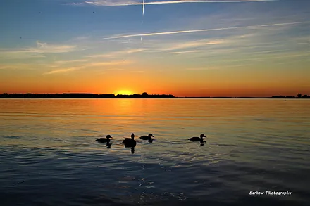 Sonnenuntergang am Achterwasser
